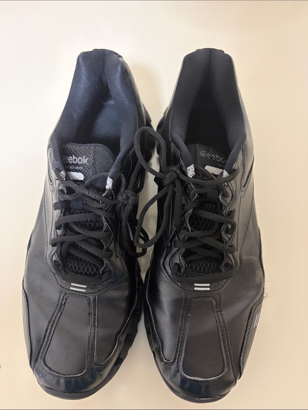 Reebok Men’s ZIGTECH Black Lace-Up Athletic Sneakers